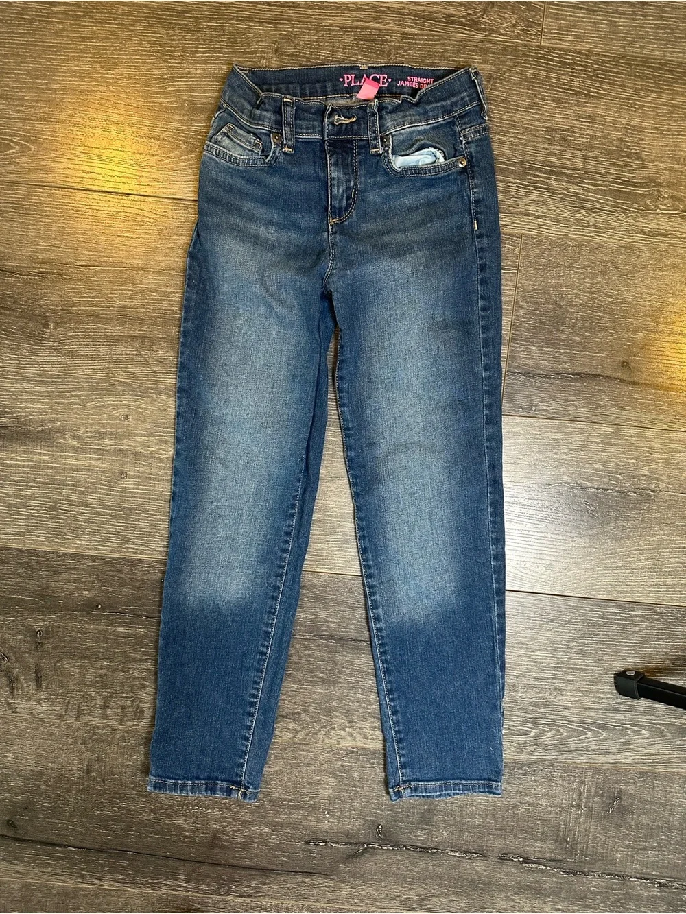 The Children’s Place Girls' Dark Blue Straight Stretch Jeans